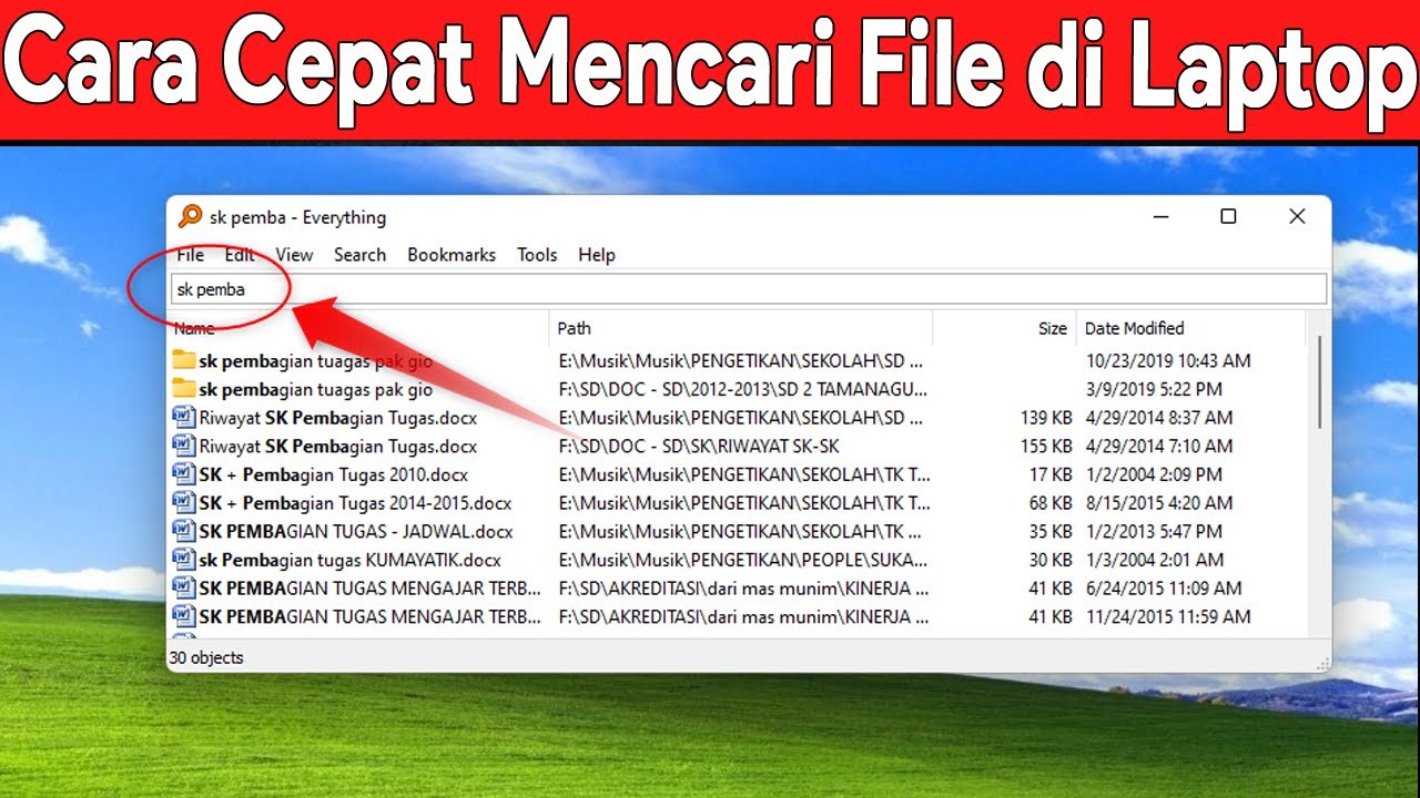 Mencari File di Laptop dan Desktop Windows